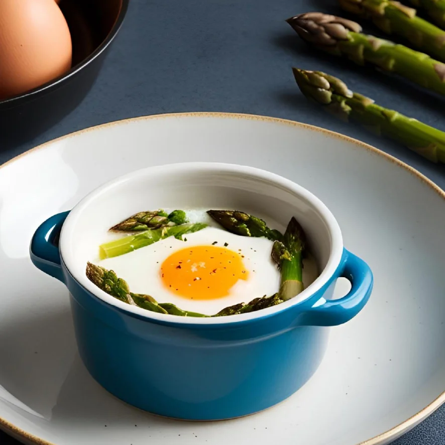 ŒUFS COCOTTE AUX ASPERGES