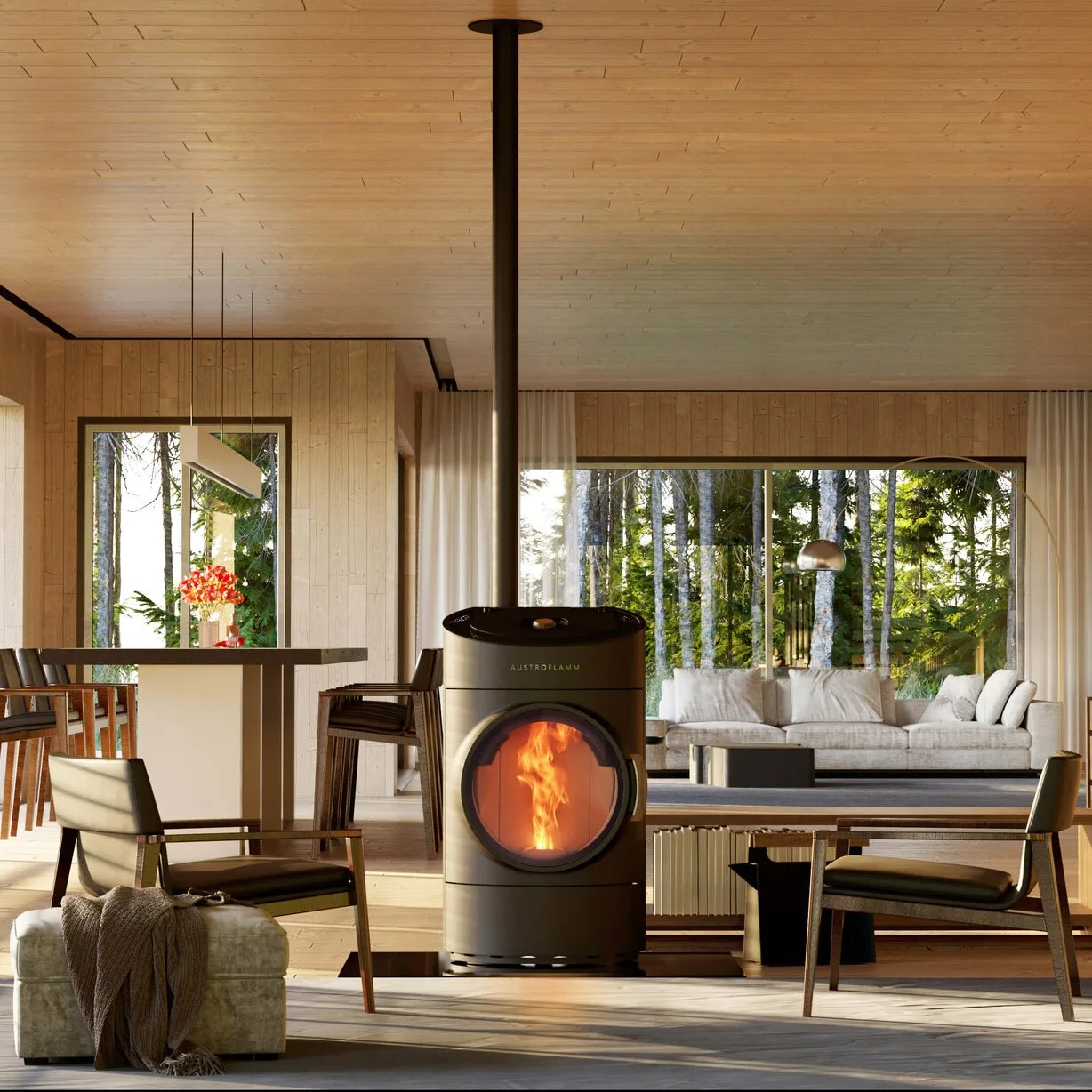 Herve Gehin Austroflamm Clou Pellet Ambiance